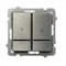 SONATA STEEL INOX Shutter connector with backlight stainless steel, without a frame