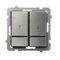 SONATA STEEL INOX Shutter connector with backlight stainless steel, without a frame