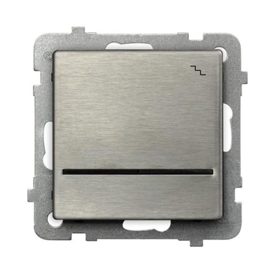 SONATA STEEL INOX Stainless steel stair switch with backlight, no frame