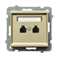 SONATA Telephone socket, double independent, champagne gold