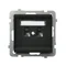 SONATA Telephone socket, double, parallel black metallic