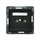SONATA Telephone socket, double, parallel black metallic