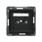 SONATA Telephone socket, double, parallel black metallic