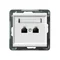 SONATA Telephone socket, double, parallel champagne gold