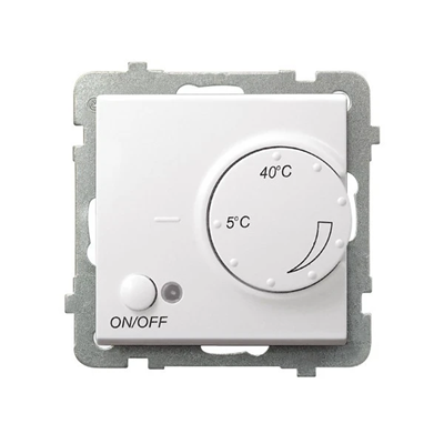 SONATA Temperature controller with an outdoor air sensor, white, without a frame