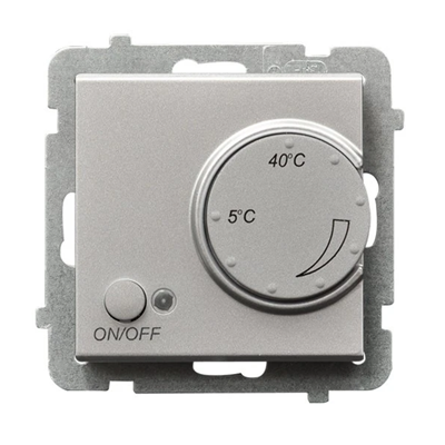 SONATA Temperature regulator matt silver, without a frame