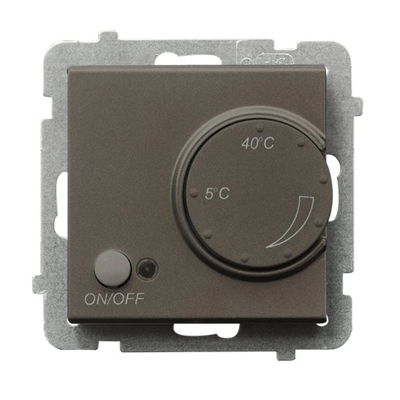 SONATA Temperature regulator with an outdoor sensor SONATA chocolate metal