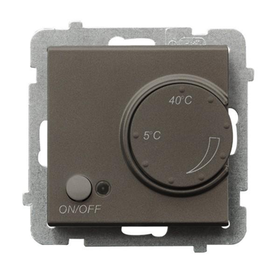 SONATA Thermostat chocolate metal, frameless