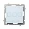 SONATA TOUCH Triple touch switch with backlight - white glass