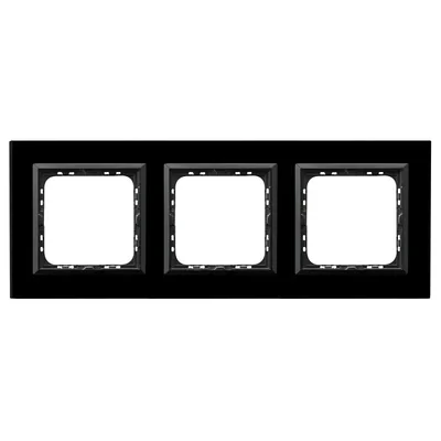 SONATA Triple black glass frame