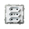 SONATA Triple EURO socket white