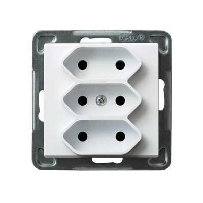 SONATA Triple EURO socket white