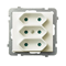 SONATA Triple EURO socket with shutters for ecru current paths