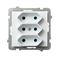 SONATA Triple EURO socket with white shutters