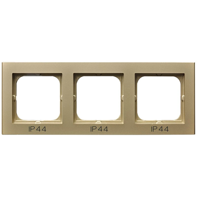 SONATA Triple frame for IP44 switches, champagne gold