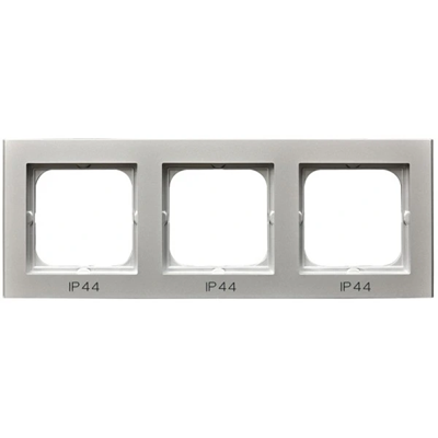 SONATA Triple frame for IP44 switches, matt silver