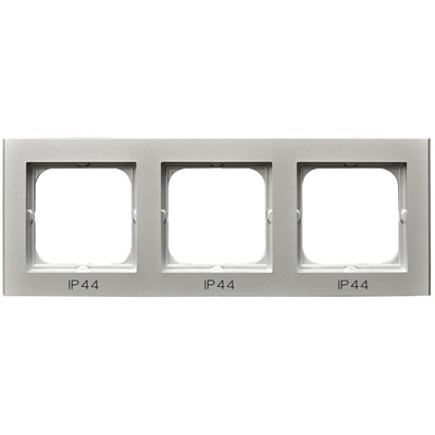 SONATA Triple frame for IP44 switches, matt silver