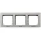 SONATA Triple frame for IP44 switches, matt silver