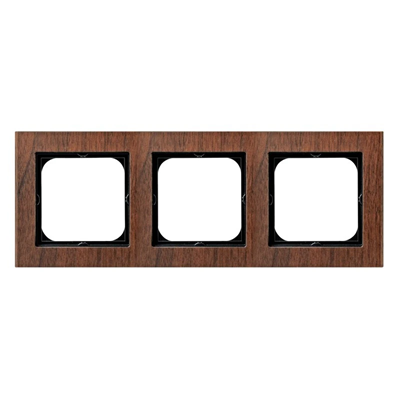 SONATA Triple frame walnut wood