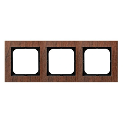 SONATA Triple frame walnut wood