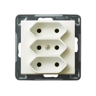 SONATA Triple socket EURO ecru