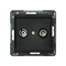 SONATA TV socket, pass-through black metallic