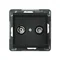 SONATA TV socket, pass-through black metallic