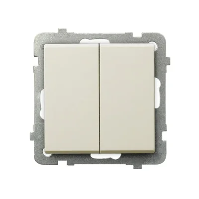 SONATA Two-group connector, candlestick ecru, without a frame