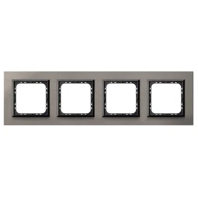 SONATA Vierfachrahmen aus gebürstetem Satin