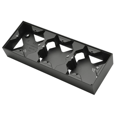 SONATA Wall-mounted triple junction box black metallic