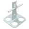Soporte adhesivo con base metálica perforada, abrazadera; h=9cm /OC/