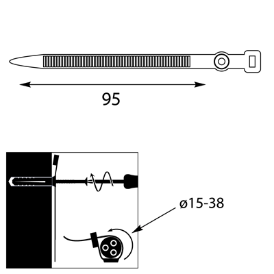 Soporte de correa de sujeción UV UP-z Ø38