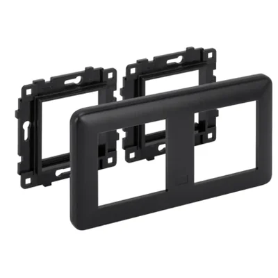 Soporte de montaje empotrado Simon Connect TSC-KR445-14 con marco 2x K45; negro
