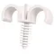 Soporte de montaje rápido de doble anilla, diámetro 22 mm, blanco
