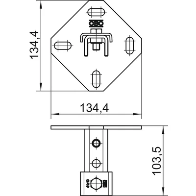 Soporte de pared WBDHE de 41 pies para rieles MS 41