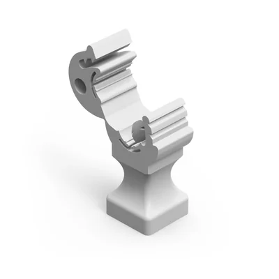 Soporte de plástico con pestillo para cable fi8 50x20x20mm