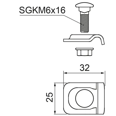 Soporte de refuerzo de tornillos USKSE para accesorios