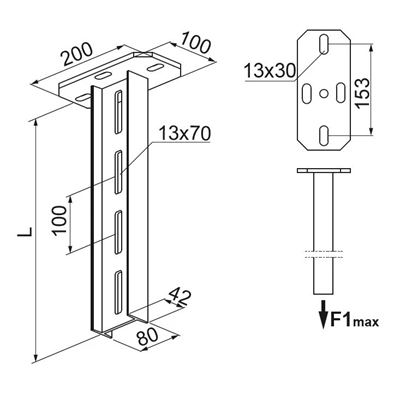 Soporte de techo, WPDH1000N