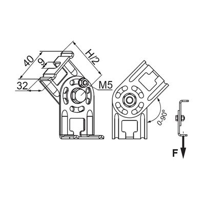 Soporte de varilla articulado, WPPG