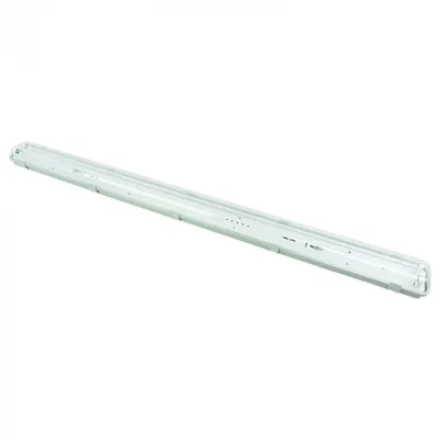Soporte hermético para tubos LED de 2x120cm, placa completa.