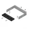 Soporte LG-B60-V1 P3 con portador BBS, 3 polos, ancho 1 (250), para barras colectoras con una separación de 60 mm, montaje vertical de barras colectoras en WP-A/WP-T