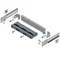 Soporte LG-B60-V2R P3 con portador BBS, 3 polos, ancho 2 (500), para rieles con una separación de 60 mm, montaje vertical en riel WP-A/WP-T con ajuste suave.