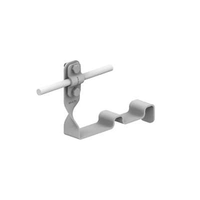 Soporte para azulejos con tornillo perfilado, modelo 18, altura 10 cm, galvanizado en caliente