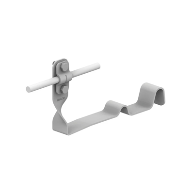 Soporte para azulejos con tornillos perfilados, modelo 24, altura 10 cm, galvanizado en caliente