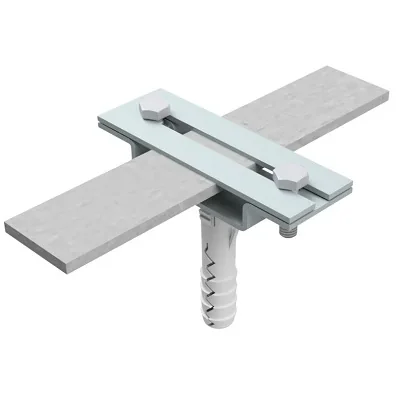 Soporte para plancha de cinta con tapón de expansión de 2 placas; B hasta 50 mm /OC/