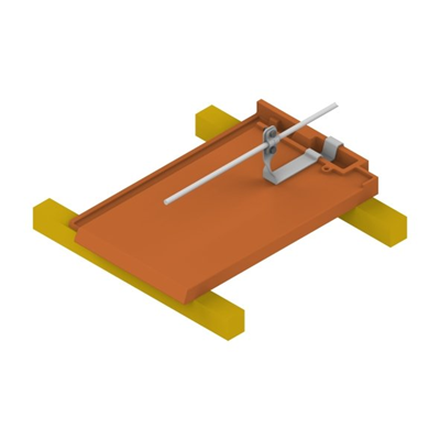 Soporte para tejas ERLUS de perfil retorcido con tornillo H = 10 cm, galvanizado en caliente