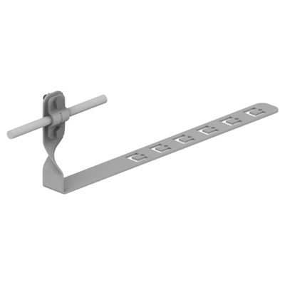 Soporte para tejas, giratorio, ajustable, con tornillo L=28 cm H=9,6 cm, galvanizado en caliente