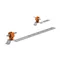 Soporte para tejas, pestillo universal, longitud 28 cm, altura 3,5 cm, bronce galvanizado en caliente