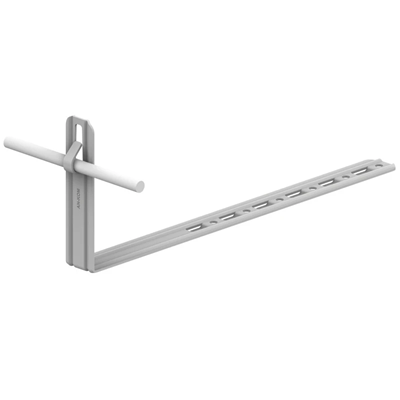 Soporte para tejas regulable con curvatura L=28 cm H=13,5 cm, galvanizado en caliente