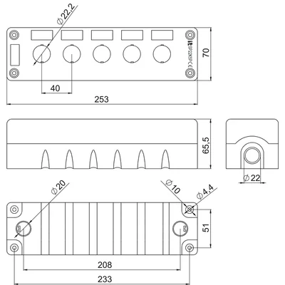 SP22K5P multi-hole cassette